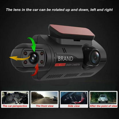 Dual Lens Dash Cam Car DVR Front and inside Camera Video Driving Recorder Parking Monitor Night Vision G-Sensor 1080P