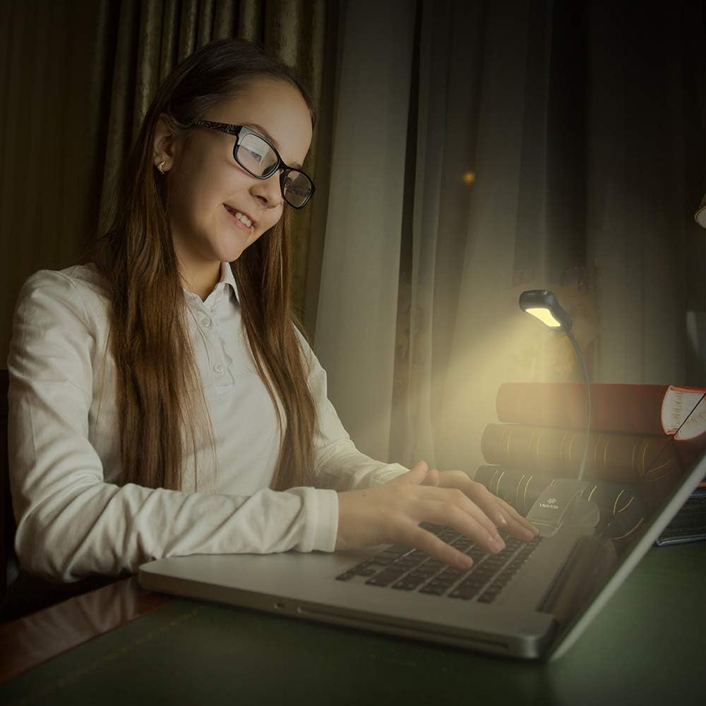 Rechargeable 3000K LED Book Light, Easy Clip on Reading Lights for Reading in Bed. Perfect for Readers.