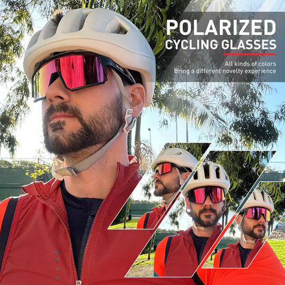 Polarized Cycling Glasses Tr90 Frame for Men Women Outdoor Sunglasses Bike UV400 Goggles Sports Baseball Softball Hiking