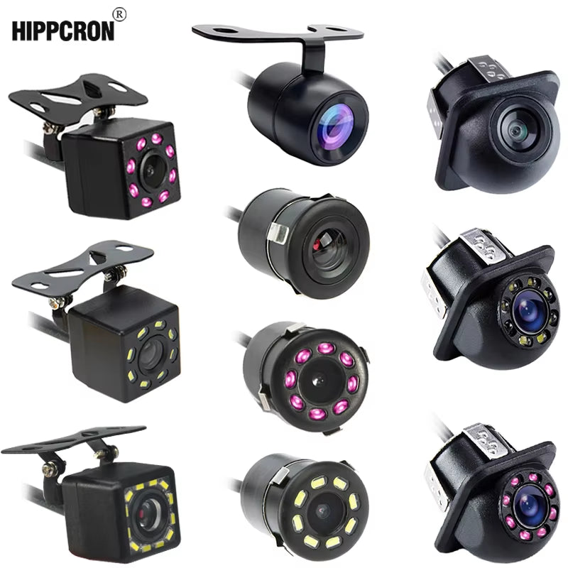 Car Rear View Camera 8 LED Night Vision Reversing Auto Parking Monitor CCD Waterproof HD Video