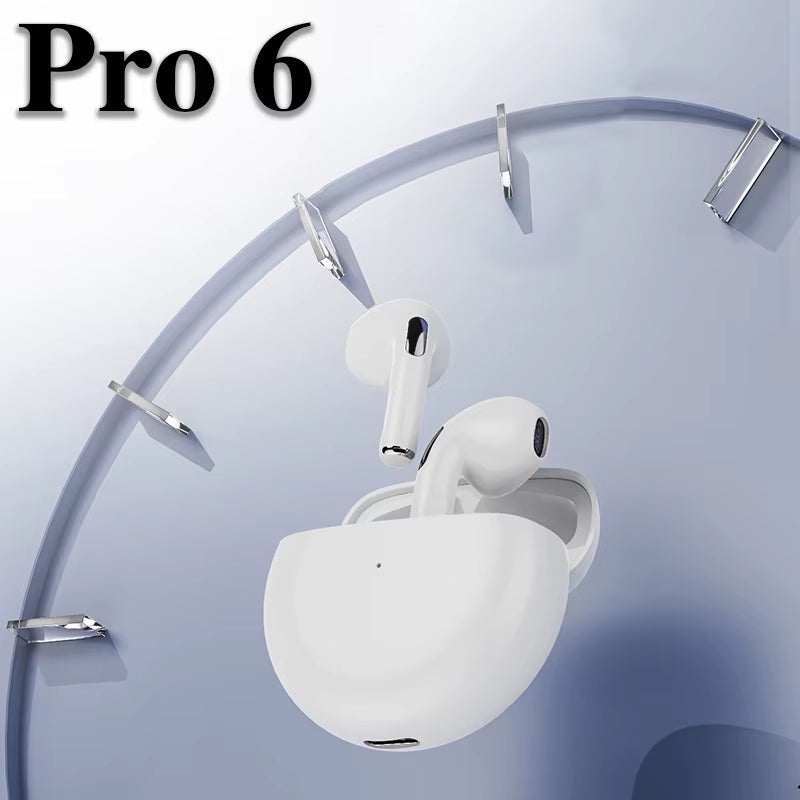 Original Air Pro 6 TWS Wireless Bluetooth Headset 5.3 Headphone Mini Earphone with Mic Charging Box for Xiaomi Iphone Earbuds