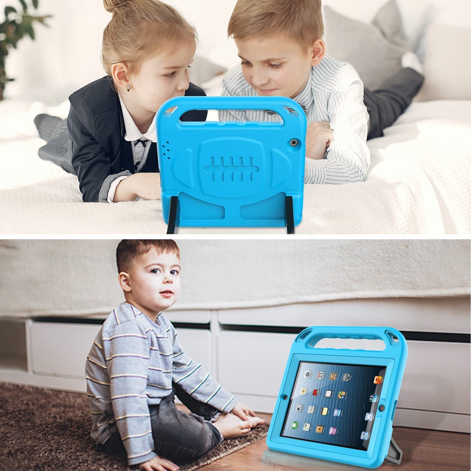 Kids Case for Ipad 2 3 4 Generation (Old Model)- Built-In Screen Protector, Shockproof Handle Stand Kids Friendly Compatible with Ipad 2Nd 3Rd 4Th Generation (Blue)