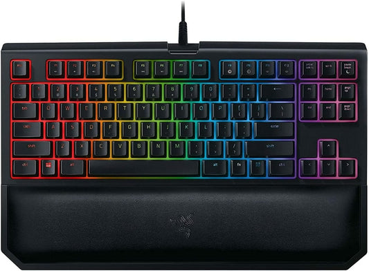 Blackwidow TE Chroma V2 TKL Tenkeyless Mechanical Gaming Keyboard: Orange Key Switches, Tactile & Silent, Chroma RGB Lighting, Magnetic Wrist Rest, Programmable Macros, Classic Black