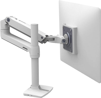 – LX Premium Monitor Arm, Single Monitor Desk Mount – Fits Flat Curved Ultrawide Computer Monitors up to 34 Inches, 7 to 25 Lbs, VESA 75X75Mm or 100X100Mm – Tall Pole, White