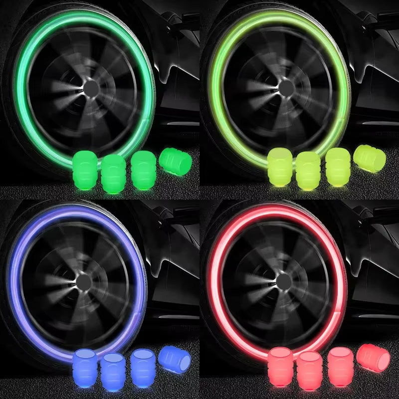 Luminous Night Glowing Absorb Light Motorcycle Wheel Valve Caps for Ducati Scrambler 800 Pcx125 Tuning Honda Navi Sherco