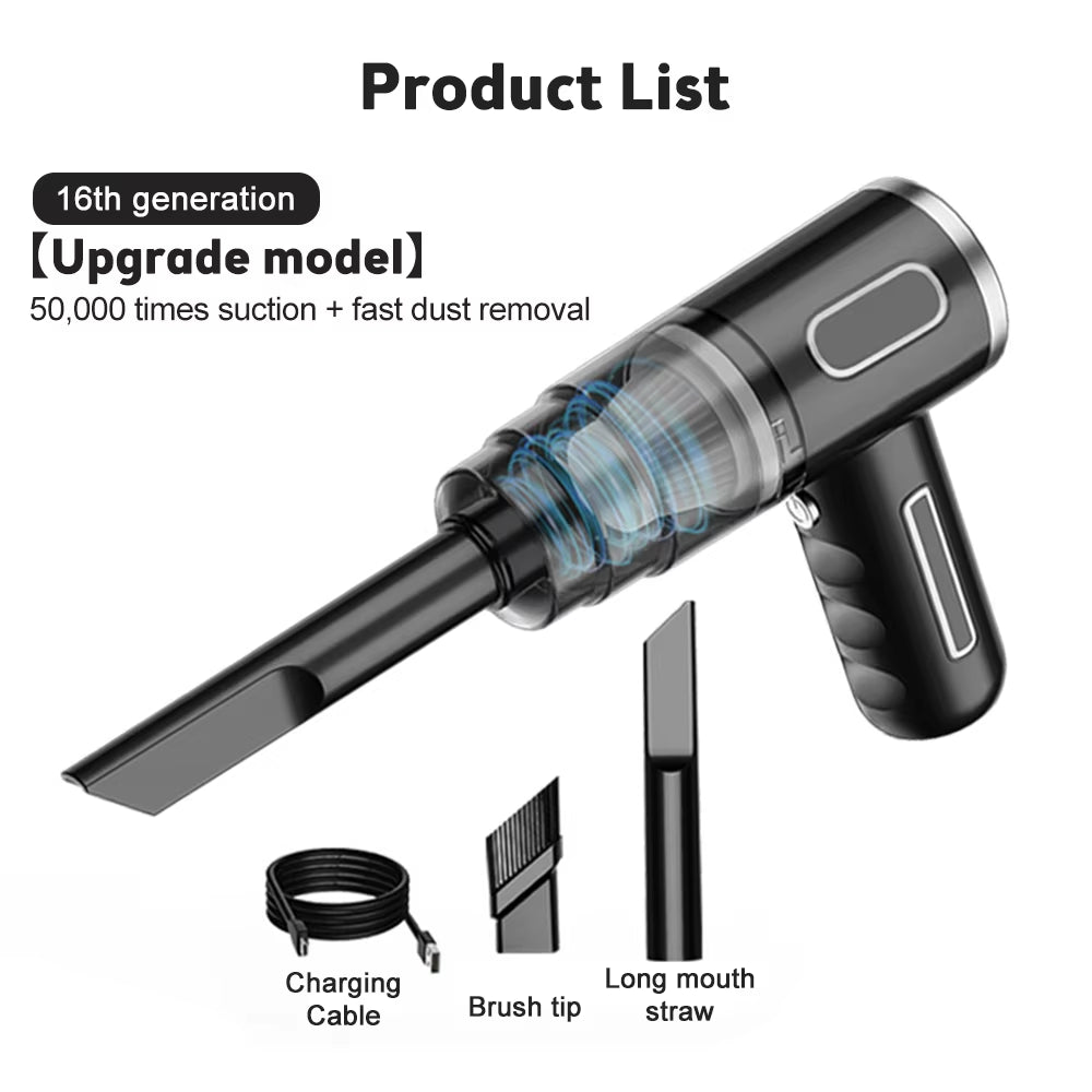 Car Wireless Vacuum Cleaner 29000Pa Wet Dry Vacuum Cleaner Cordless Handheld Auto Vacuum Home & Car Dual Use Mini Vacuum Cleaner